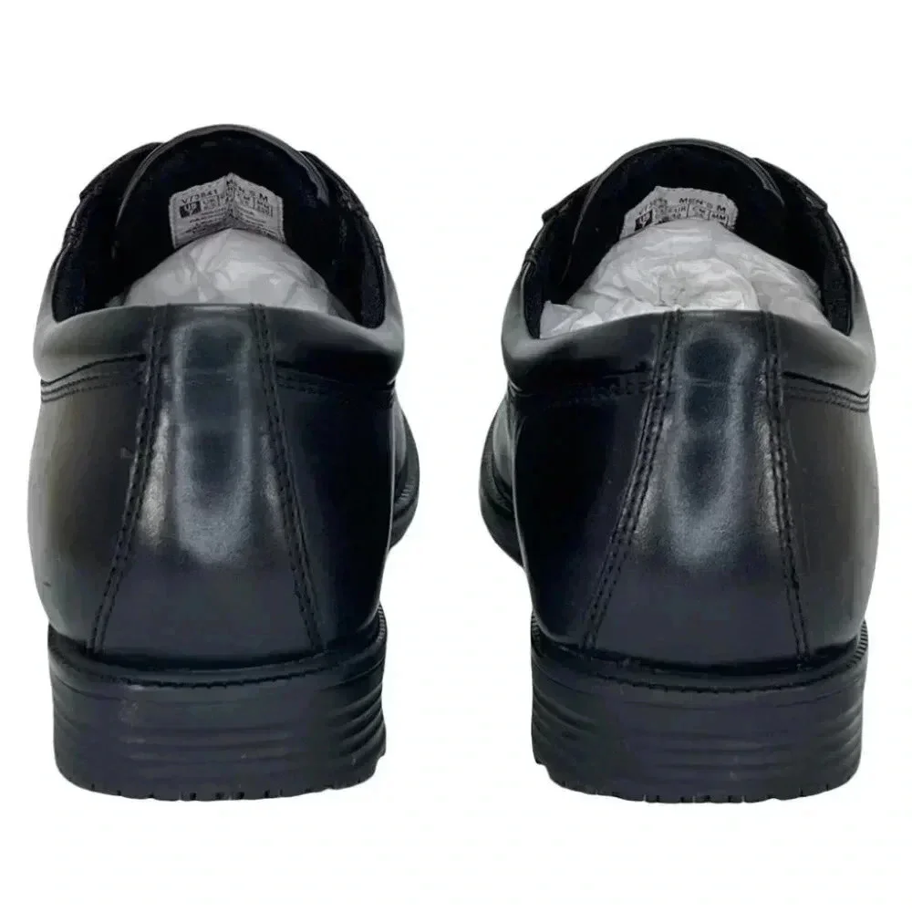Rockport Essential Black Leather Cushioned Mens Oxfords Size 7M